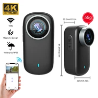 WiFi 4K Mini cámara de pulgar Bodycam acción bicicleta cámara motocicleta deporte cámara cuerpo acción deportes DV videocámara 30M impermeable opcional