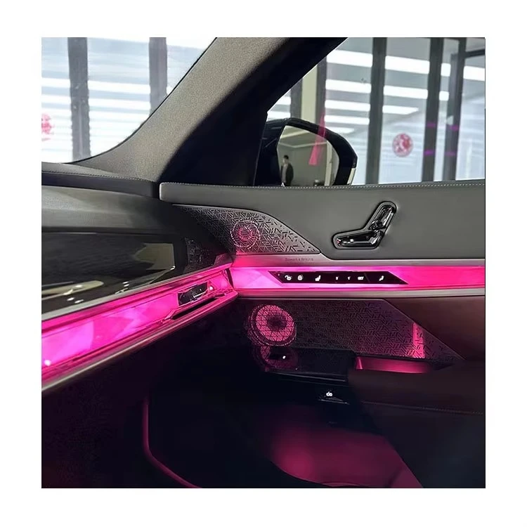 غطاء مكبر الصوت أضواء LED اكسسوارات السيارات الداخلية لسلسلة 7 الجديدة G70 #6