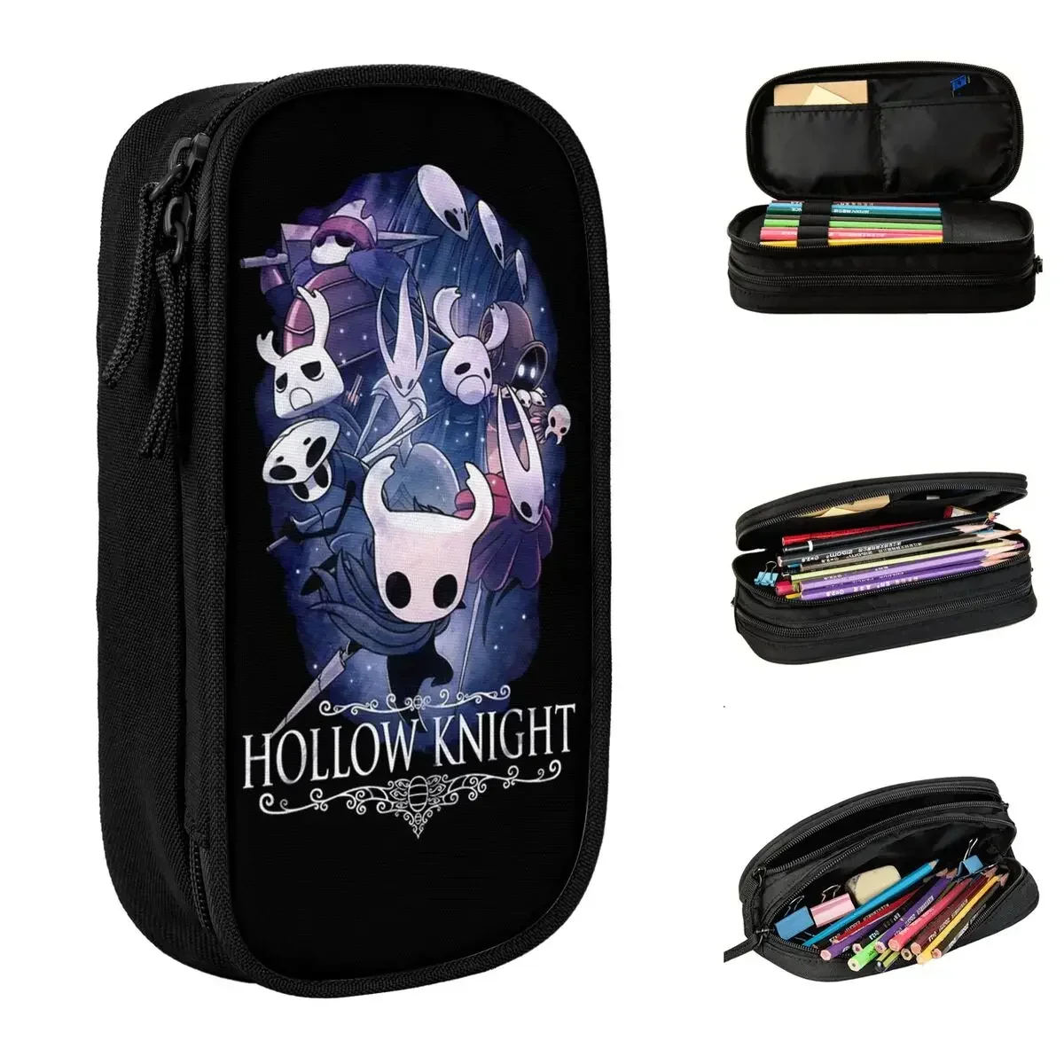 

Hollow Knight Game Pencil Case New Anime Pen Holder Bags Girl Boy Large Storage School Supplies Cosmetic Pencilcases