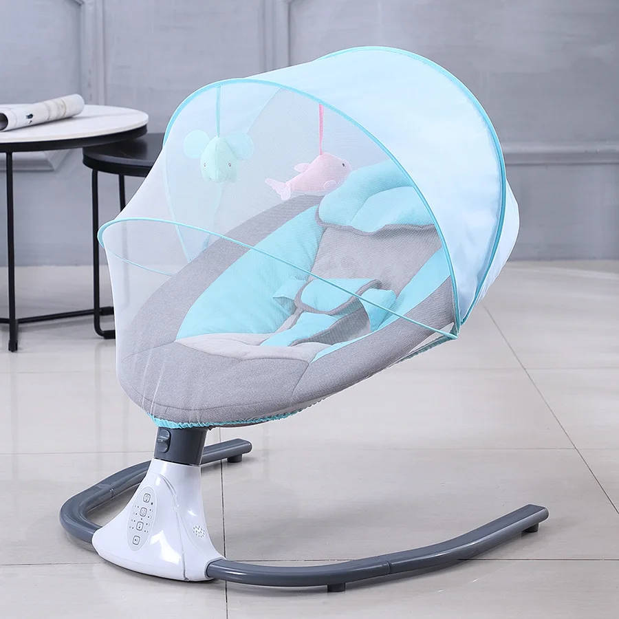 Baby Electric Rocking Chair Remote Control Electric Cradle Newborn Comfort Chair Crib Baby Clam Chair Bed 2022 New