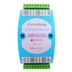 8 DS18B20 temperature acquisition module / RS485 MODBUS RTU communication replace WP3066ADAM