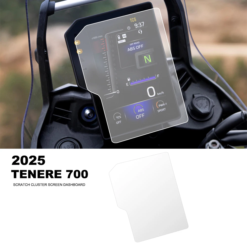 New Motorcycle Tenere 700 Accessories Scratch Cluster Screen Dashboard for Yamaha Tenere700 2025 Protection Instrument Film