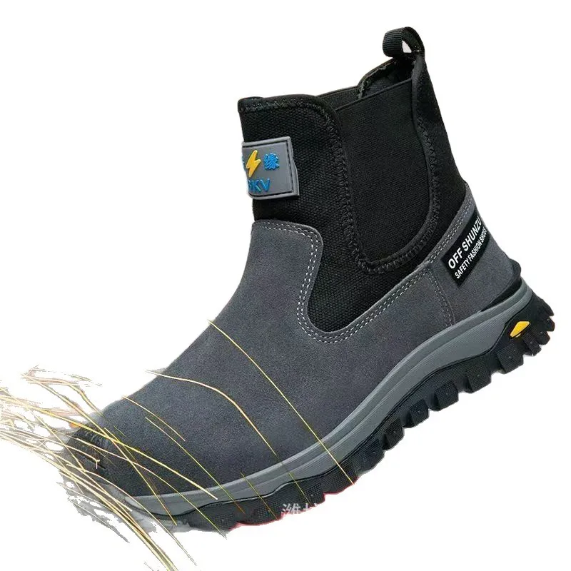 Labor Insurance Shoes Beef Tendon Sole Welder Anti-scalding Anti-smashing Anti-piercing Insulation Wear-resistant Non-slip