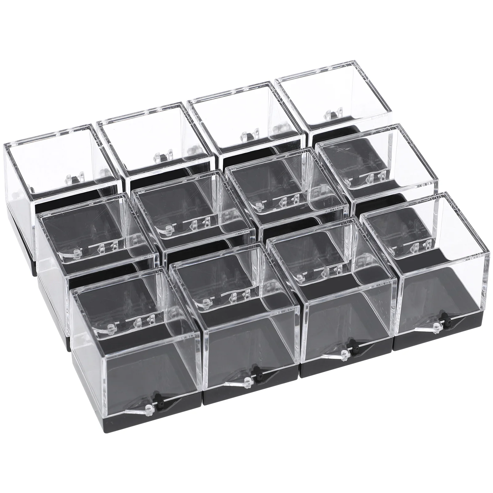 

Plastic Container Specimen Case Boxes Clear Mineral Storage Rock Jewelry Coin Cube Acrylic Plastic Square Mini Gemstone Display