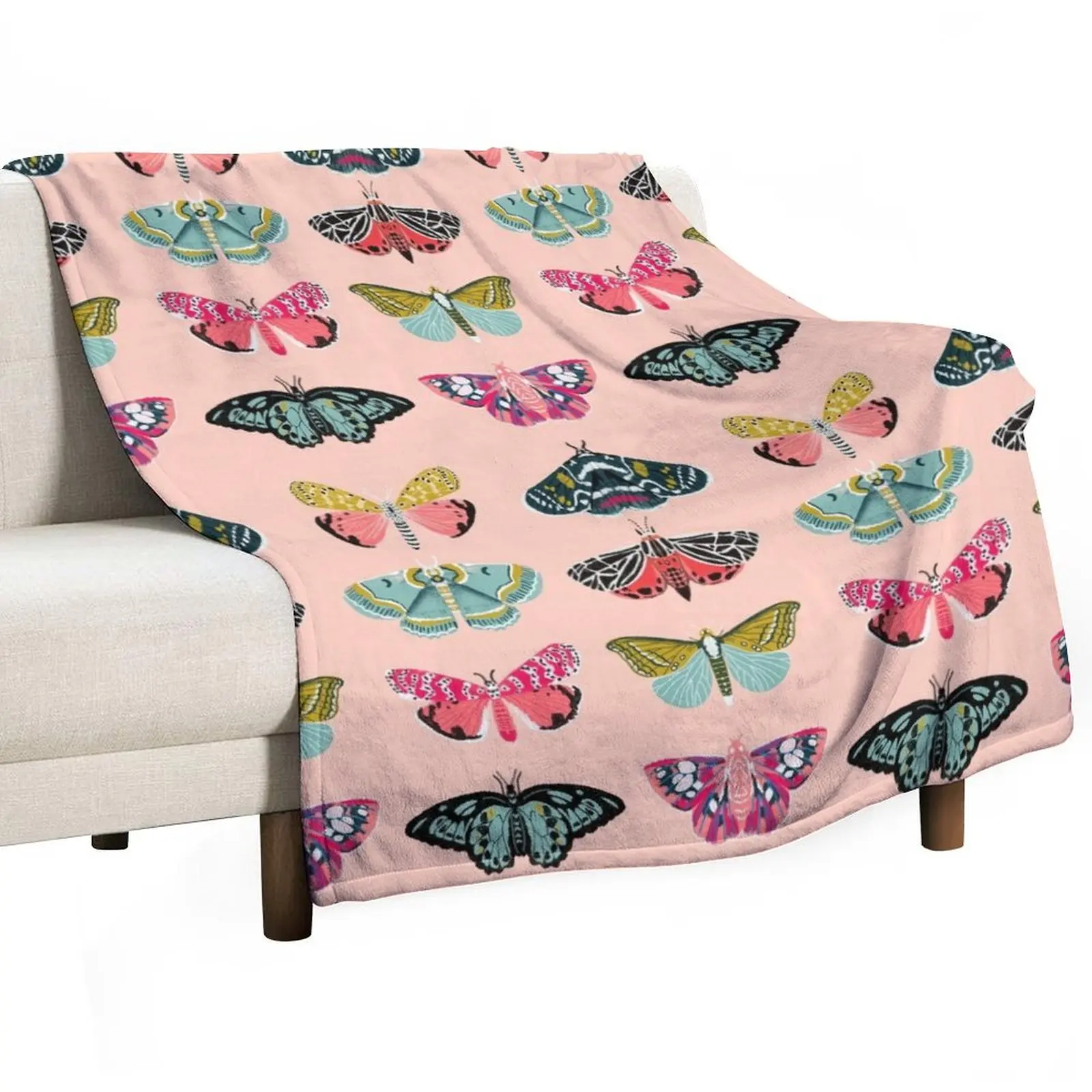 

Lepidoptery No. 1 by Andrea Lauren Throw Blanket Comforter Luxury Designer Blankets For Baby sofa bed Blankets