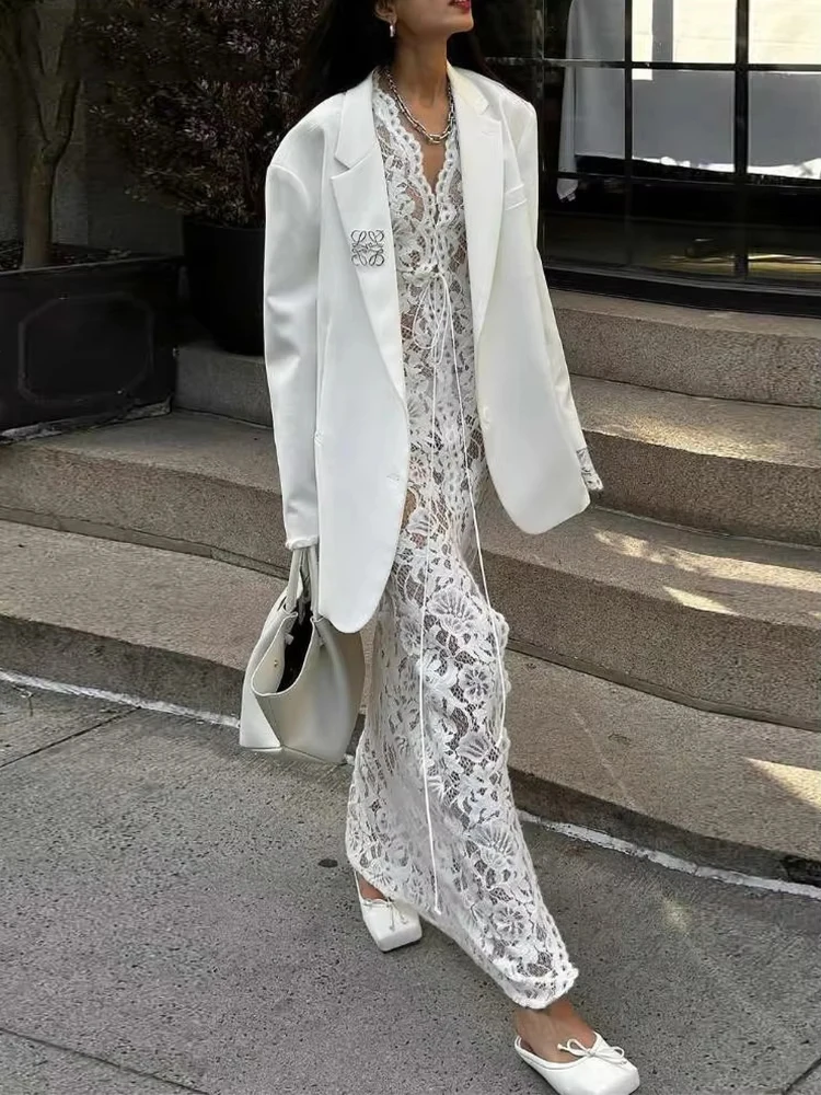 Sexy Kant Sheer Vrouwen Maxi Jurk Effen Mode Lange Mouw O-hals Bandage Schede Vestidos Vrouwelijke Prachtige Nachtelijke Gewaad