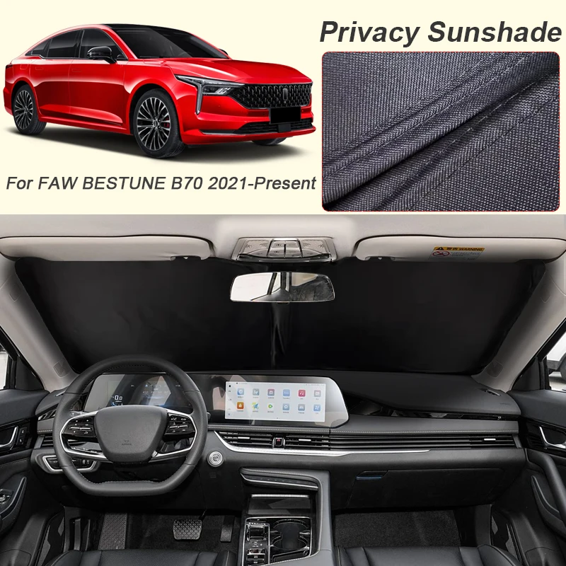 

Car Black Window Privacy Sunshade For FAW BESTUNE B70 2021-2026 Auto Anti-UV Heat Insulation Protect Cover Interior Accessory