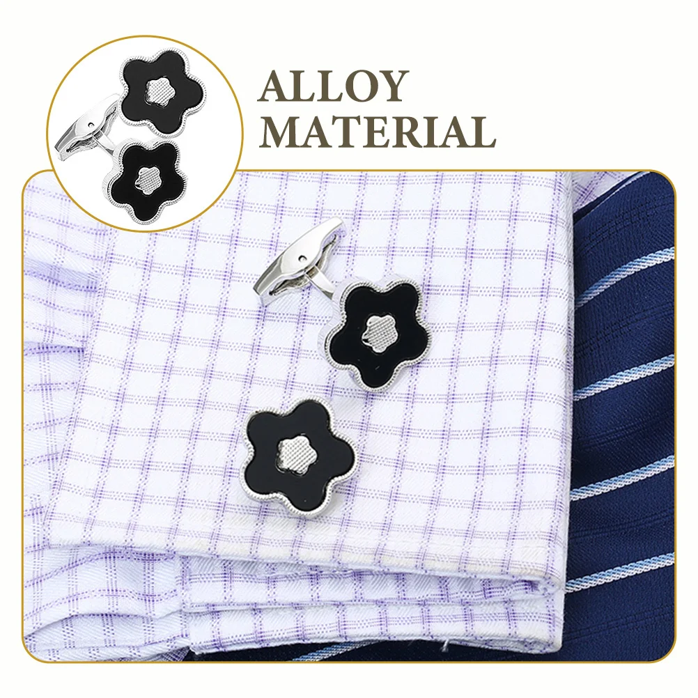 

1Pair Flower Mens Cufflinks Tuxedo Studs Suit Shirt Buttons Metal Cuff Links Business Party Wedding Gift Cuff Links