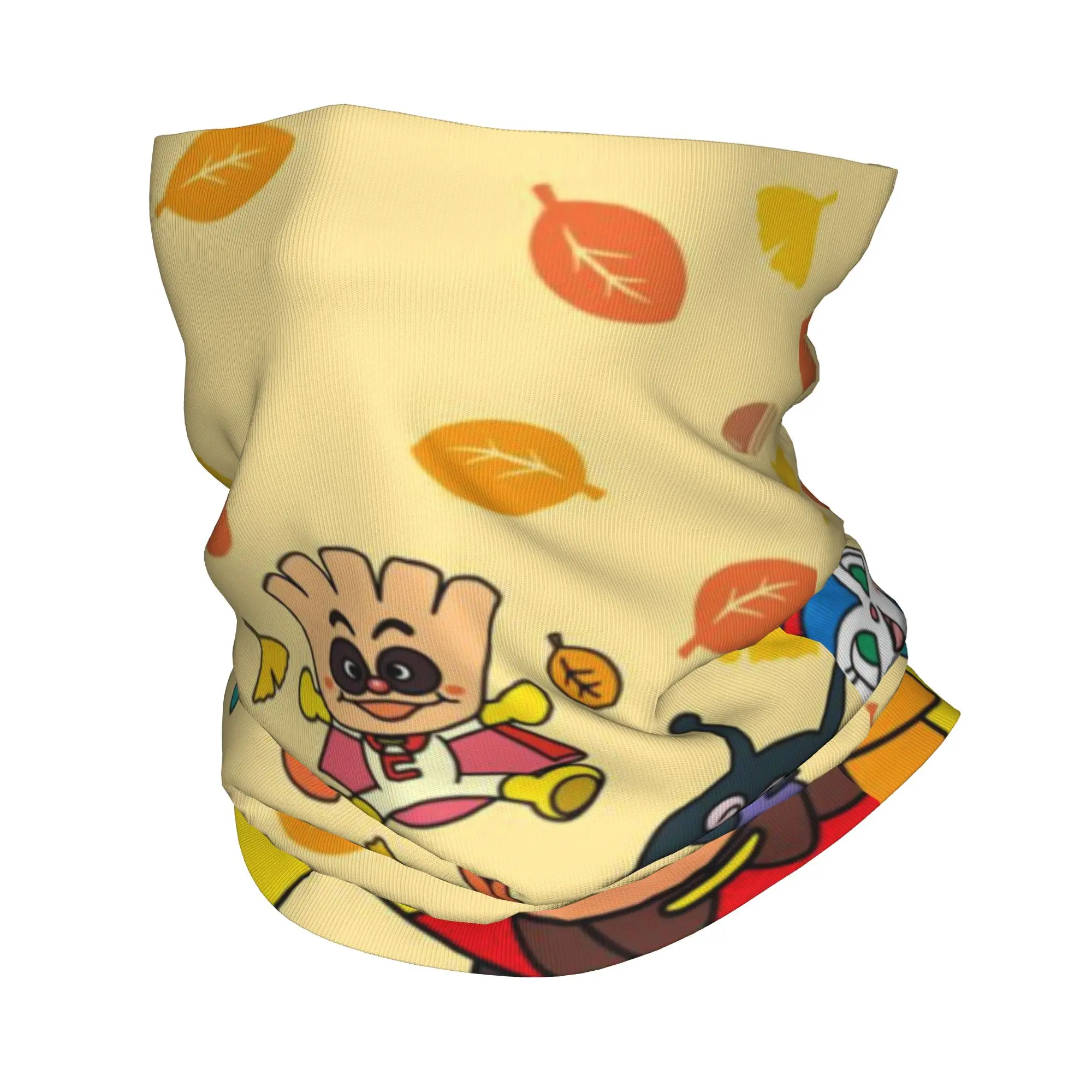 Round Cartoon Characters (1) Bandana  Cover Club Anpanman  Wrap Scarf   Multi-use  UnisexWashable Neckerchief