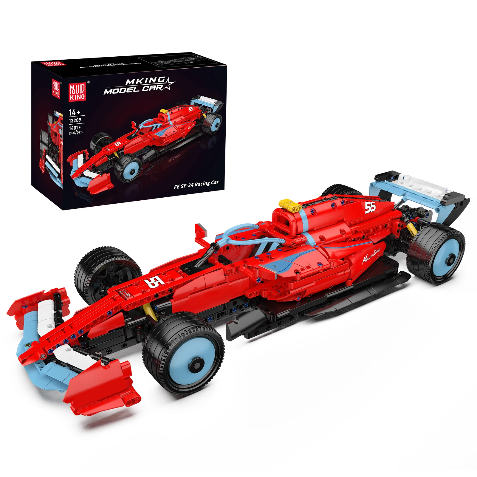 قالب الملك 1401 قطعة ، 13209 بطولة فنية سيارة SF-24 سباق السيارات اللبنات نموذج مجموعة مجموعات سيارة مجموعات الالعاب