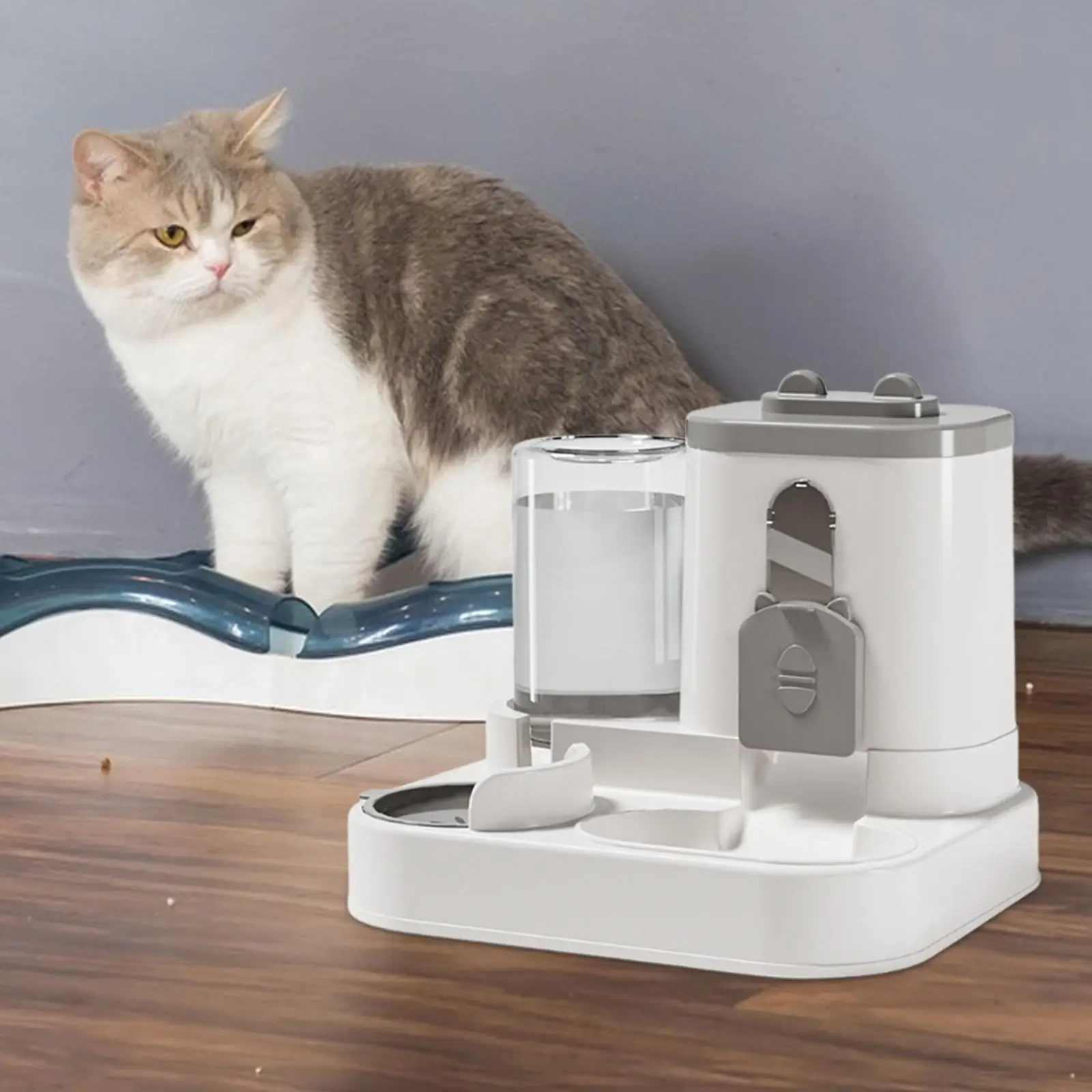 

Pet Feeder and Water Dispenser Automatic Pet Supplies Gift Home Floor Drinker Food Feeder for Cat Dog Rabbits Puppy Kitten Kitty