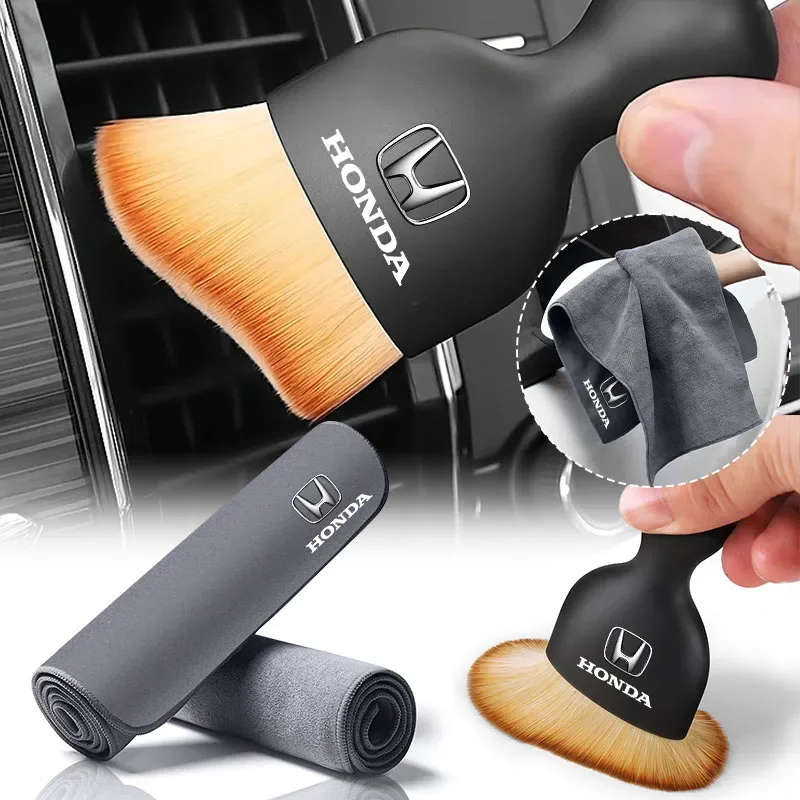 مناشف السيارة تنظيف تجفيف القماش مع فرشاة تنظيف السيارة لهوندا سيفيك موجين أكورد أوديسي جاز CRV صالح Hrv Jazz CBR VTX #1