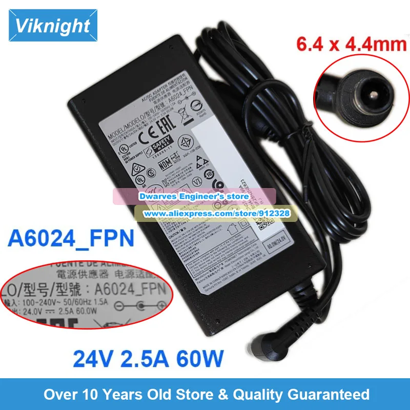

Genuine A6024_FPN Adapter A6024_DSM A6324_DSM 24V 60W For HW-H355 HW-H551 HW-J450 HW-J550 HW-J650 HW-J8500 HW-J7501R HW-F750