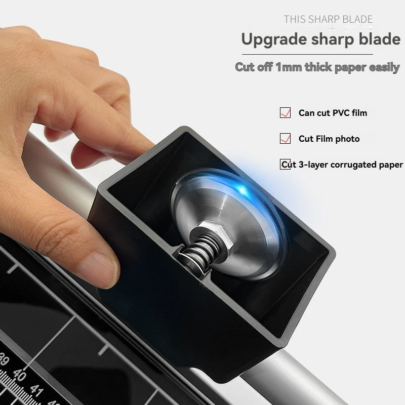 Hob Roller Cutter 1.25m 48 Inch Paper Cutter Carbon Steel Rolling Knife Hand Push Iron Plate Roller Paper Cutting Machine