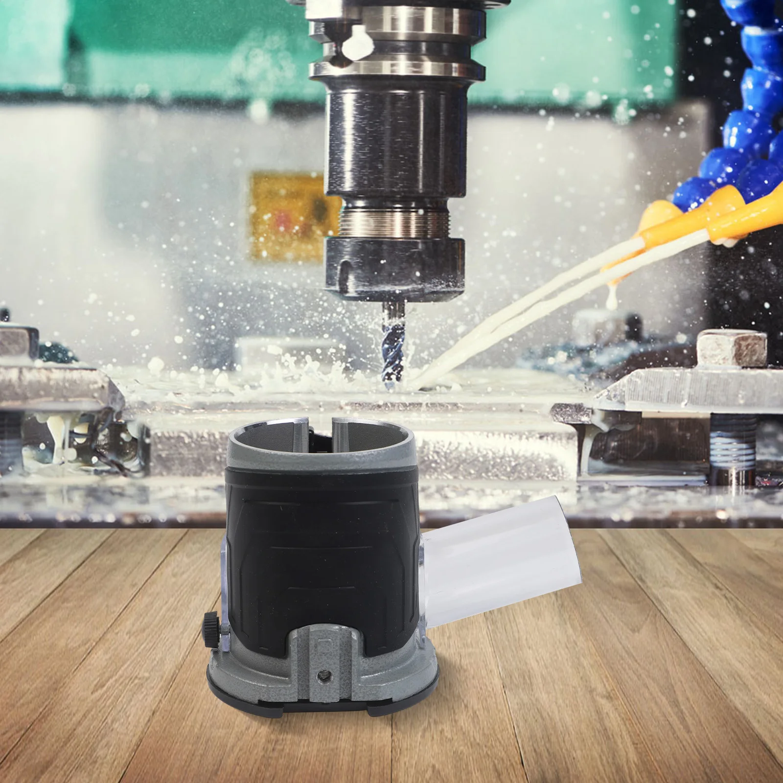Dust Collection Wood Milling Cutter Base Plunge Router Base Seamless Splicing Shell Diameter 72MM Aluminum Alloy