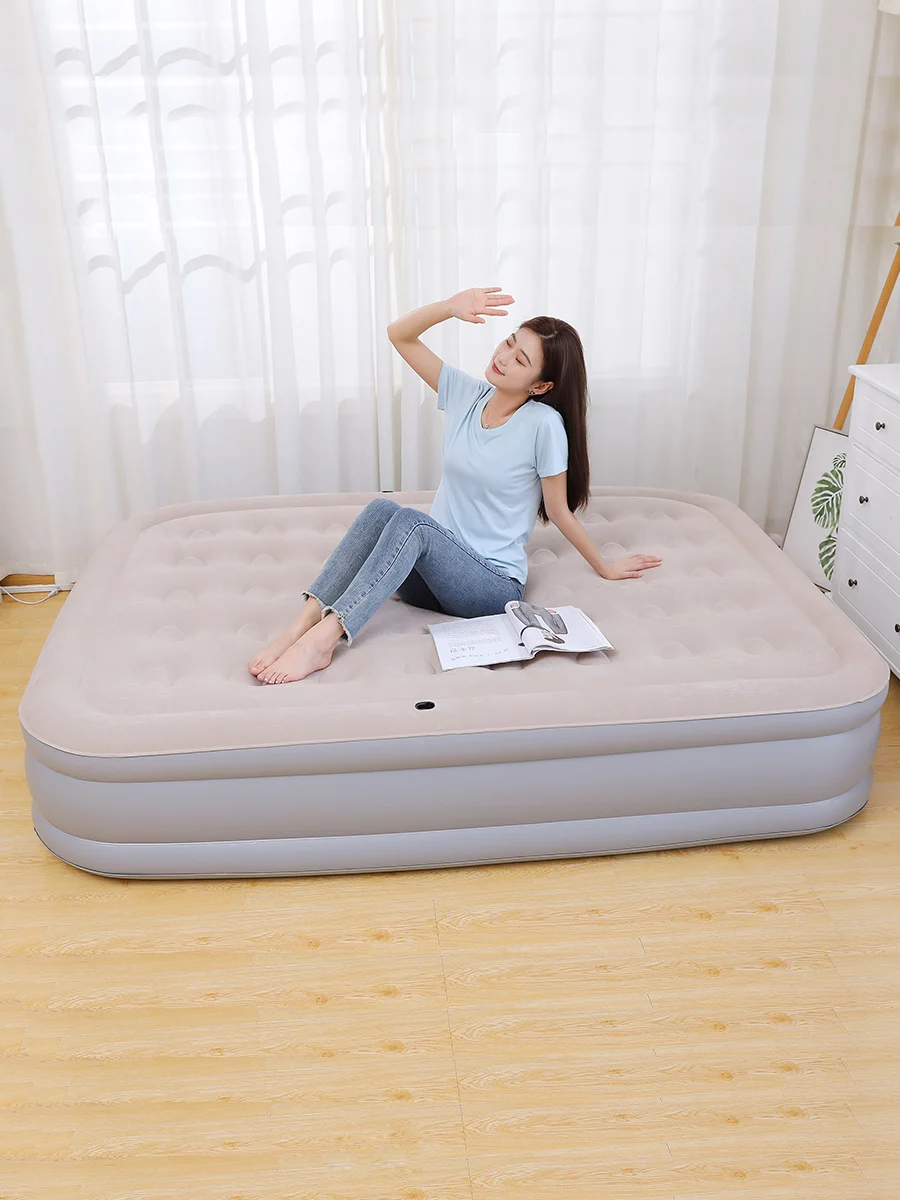 Extra High Double Home Thicker Air Mattress Single Portable Floor Folding Automatic Inflatable Bed