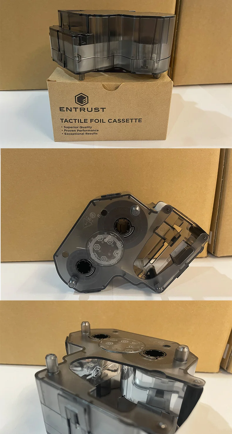 Tactile Foil Cassette METALLIC Gold 525067-003 1000impressions Optimized For Use With Entrust Tactile Impresser Module