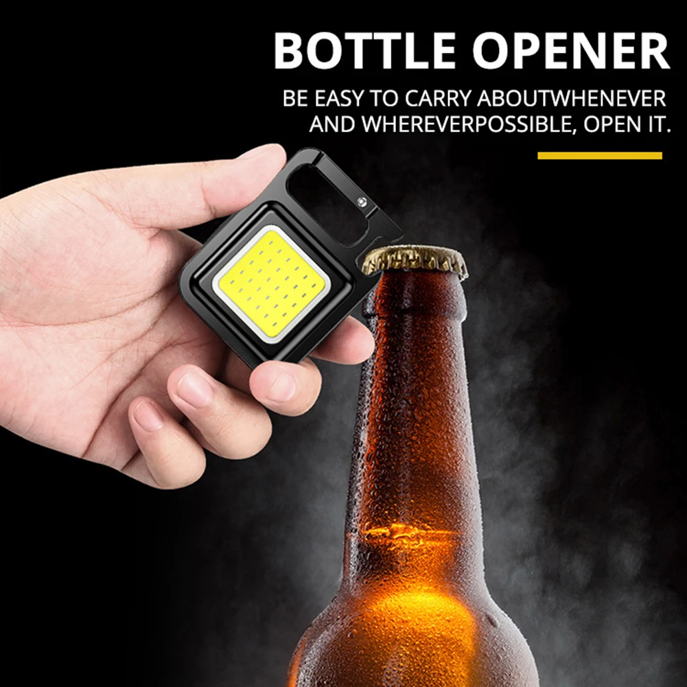 Mini Led Cob Keychain Light 500 Lumens Multifunctional Super Bright Outdoor Flashlight Work Lamps