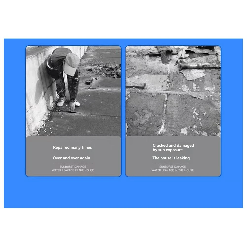 A84E-Waterproof Tape Waterproof Film Iron Sheet Leak-Proof Sealant RV Roof Industrial Metal Roof Blue