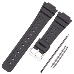 16mm X 26mm Pu Watch Band Strap 5600 Series High Quality Men Sports Silicone Black Watchband Accessories