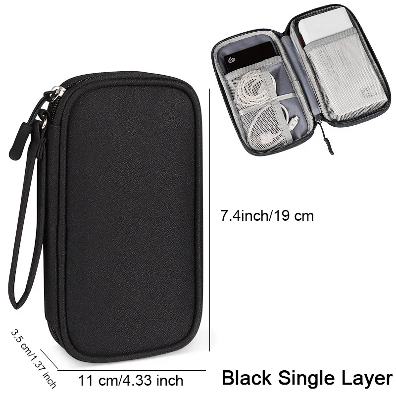 Travel Finishing Bag Cable Storage Bag Carry Case Portable Waterproof Single Layer Storage Bag Cable