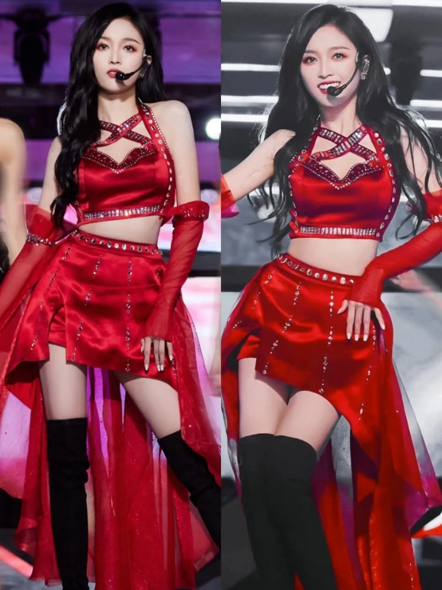 

Sexy Jazz Neckline Stage Performance Short Skirt Backless Hanging Neck Red New Year Costume Women's Traditional Ethnic Fashio...