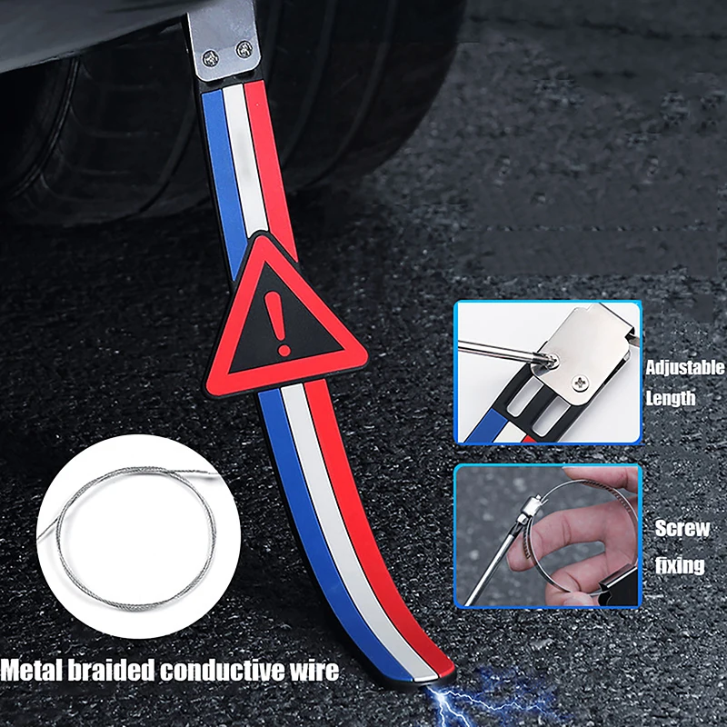 Car Anti-Static Earth Ground Wire Belt Anti-Static Flex Strip Vehicle Truck Electrostatic Strip Canceller Styling Belt