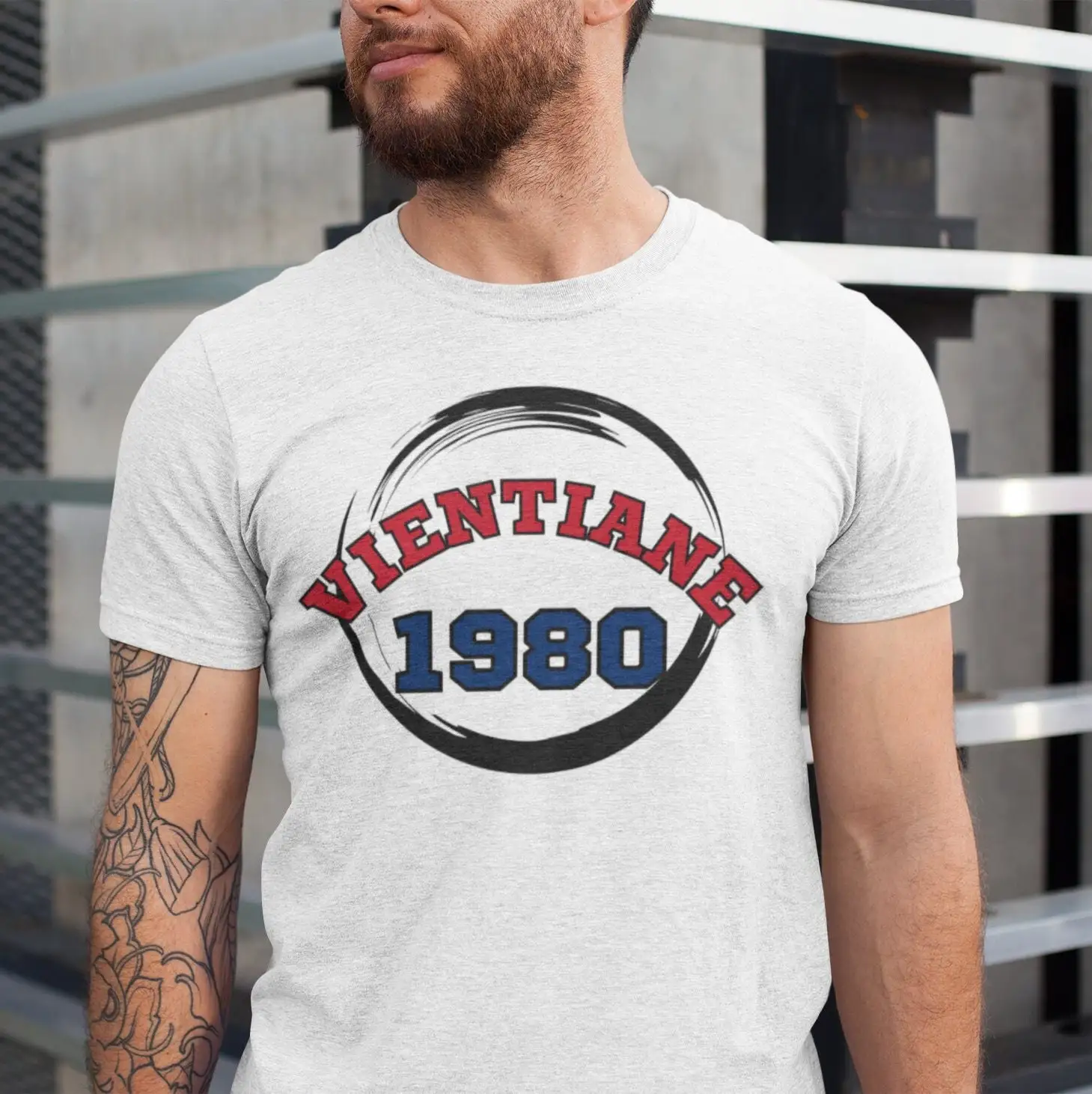 Vientiane 1980 T shirt Country Capitol Laos Laotian funny parody