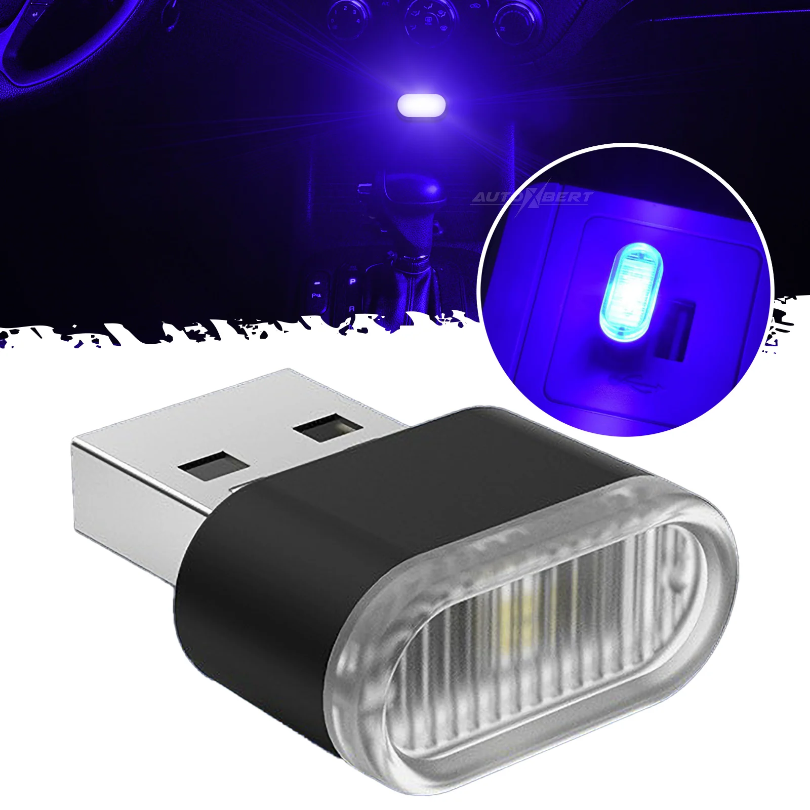 Mini USB Light LED Night Atmosphere Light Car Ambient Light Neon Interior Light Home Decoration Auto Car Desktop Wall Universal