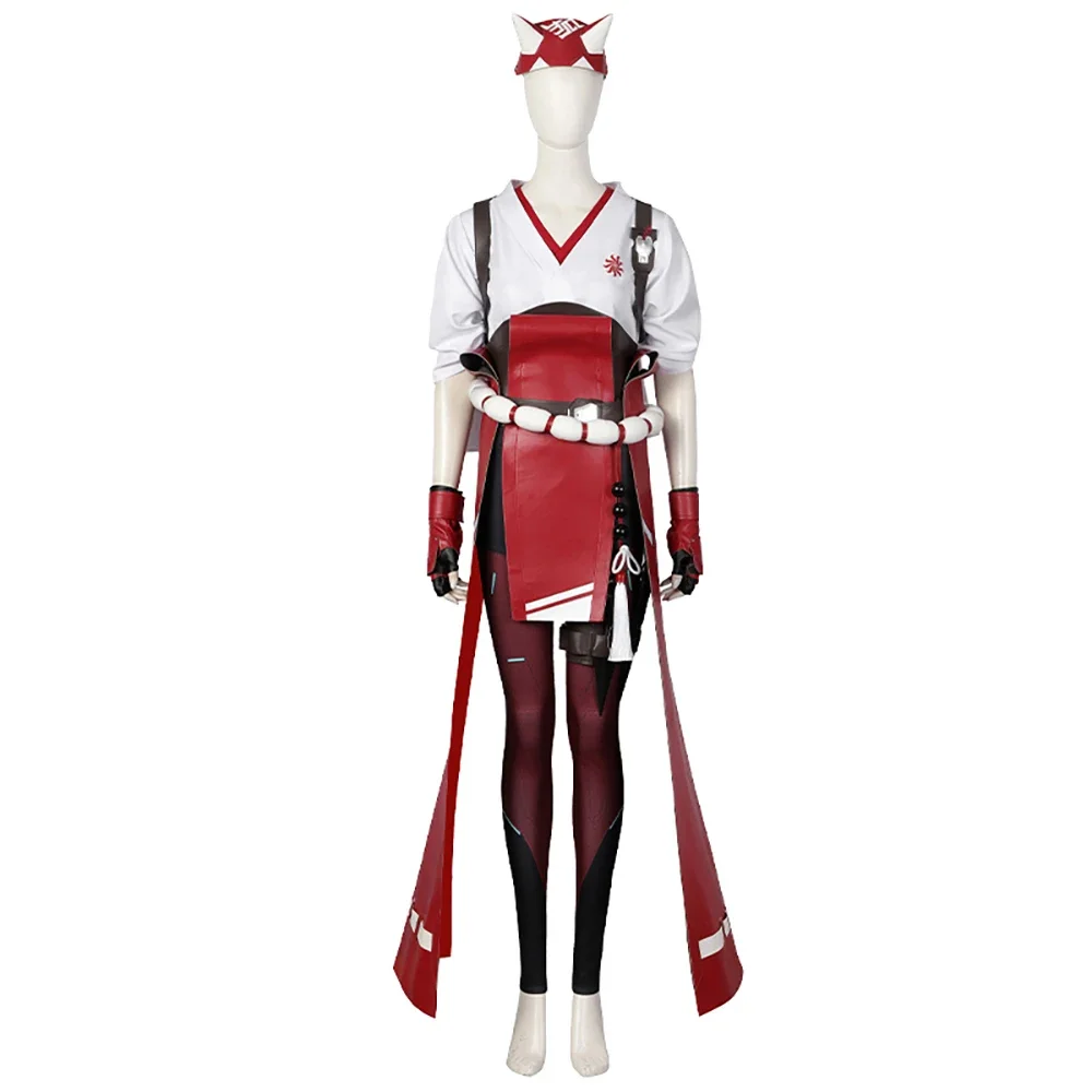 OW Kiriko Cosplay Costume Full Set 14 PCS Kiriko Outfit Weapon Headwear Roleplay Clothes from Overwatchs 2