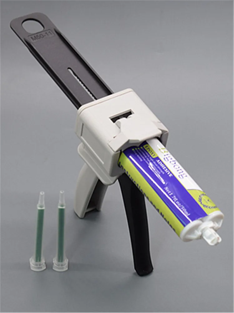 1:1 AB-Kleber, 50 ml, transparenter Klebstoff, klarer Epoxidkleber und 50 ml, 1:1 Dosierpistole, Klebepistolen-Applikator und 2 Stück Mischdüsen – Detail 5