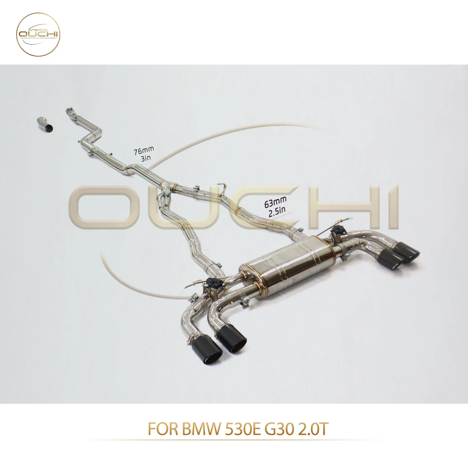 

Выхлопная система Catback с клапанами для BMW 530E G30 2.0T из нержавеющей стали: агрессивный звук в спортивном режиме