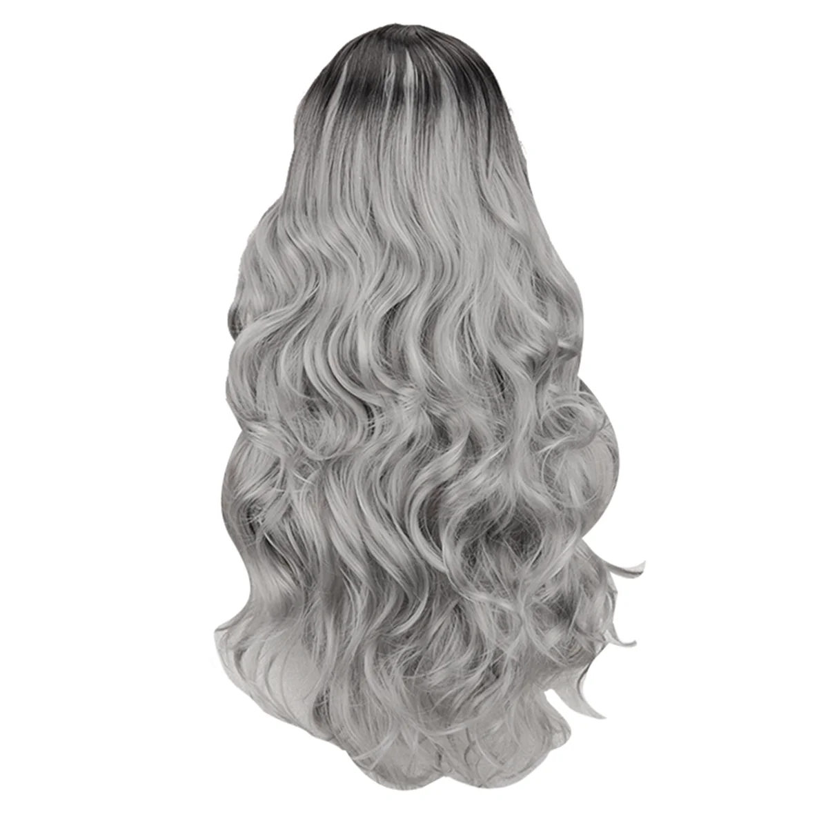 A79I Wig Long Wavy Synthetic Wigs No Bangs Cosplay Daily Use Heat Resistant Fiber for Women