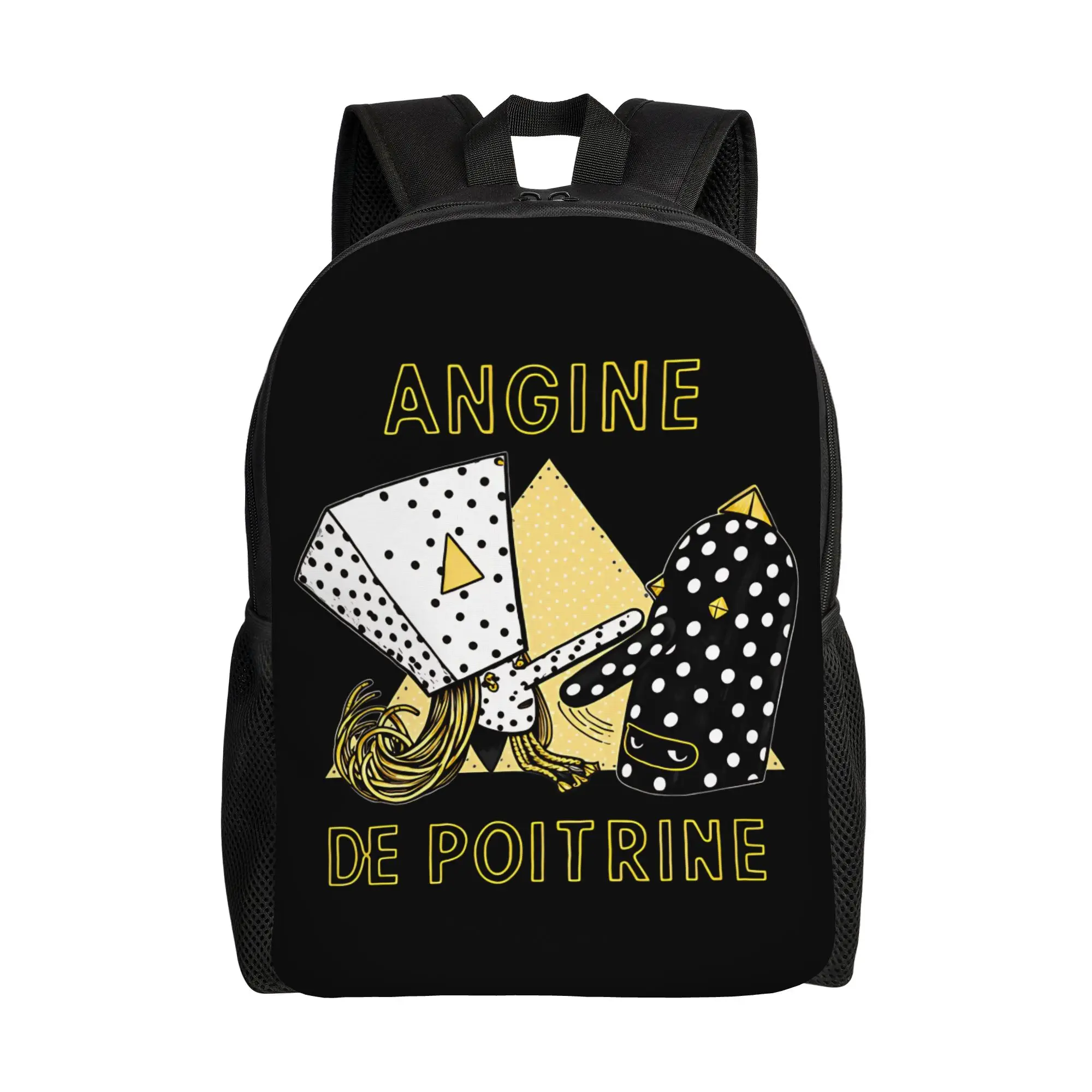

Angine de Poitrine Rock Band Backpack for Men Women Teenage High School Hiking Travel Daypack Laptop Shoulder Bag Durable