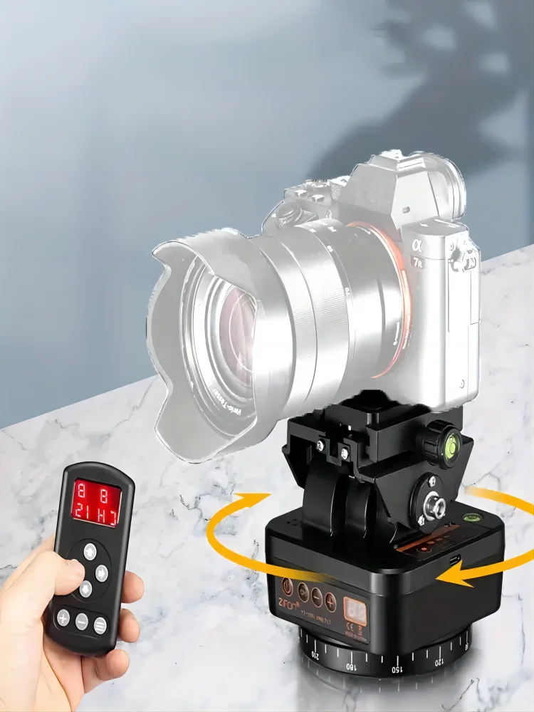 Testa Motorizzata Per Treppiede ZTFON YT-1000 Con Telecomando 2.4G, Rotazione 360° E Inclinazione 70° Per Fotocamere, Smartphone E GoPro