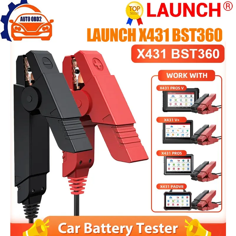 LANÇAMENTO-Analisador do grampo do teste da bateria do carro, verificador Multiling da tensão, 6V, 12V, 2000CCA, X431, BST360, BST-360, X431 V, V +,