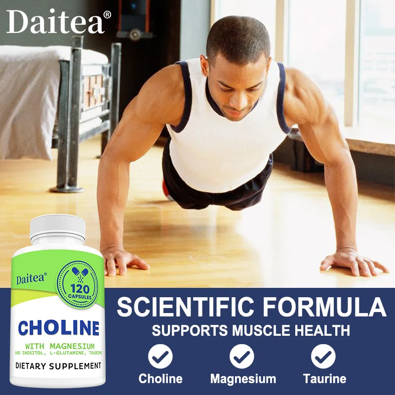 Choline Supplement - Supports Muscle and Cardiovascular Health - Vegetarian, Non-GMO