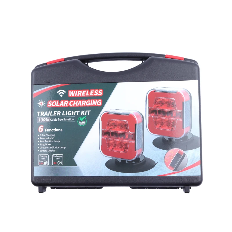 Wireless Magnetic Trailer Lights Rechargeable LED TailLight Kit For Trailer IP65 Waterproof Brake Turn Signals