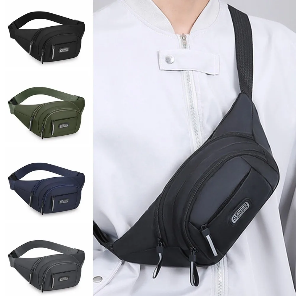 

Multi-layer Storage Mobile Waist Bag Wear-resistant Adjustable Strap Men Chest Bag Large Capacity Multi Functional