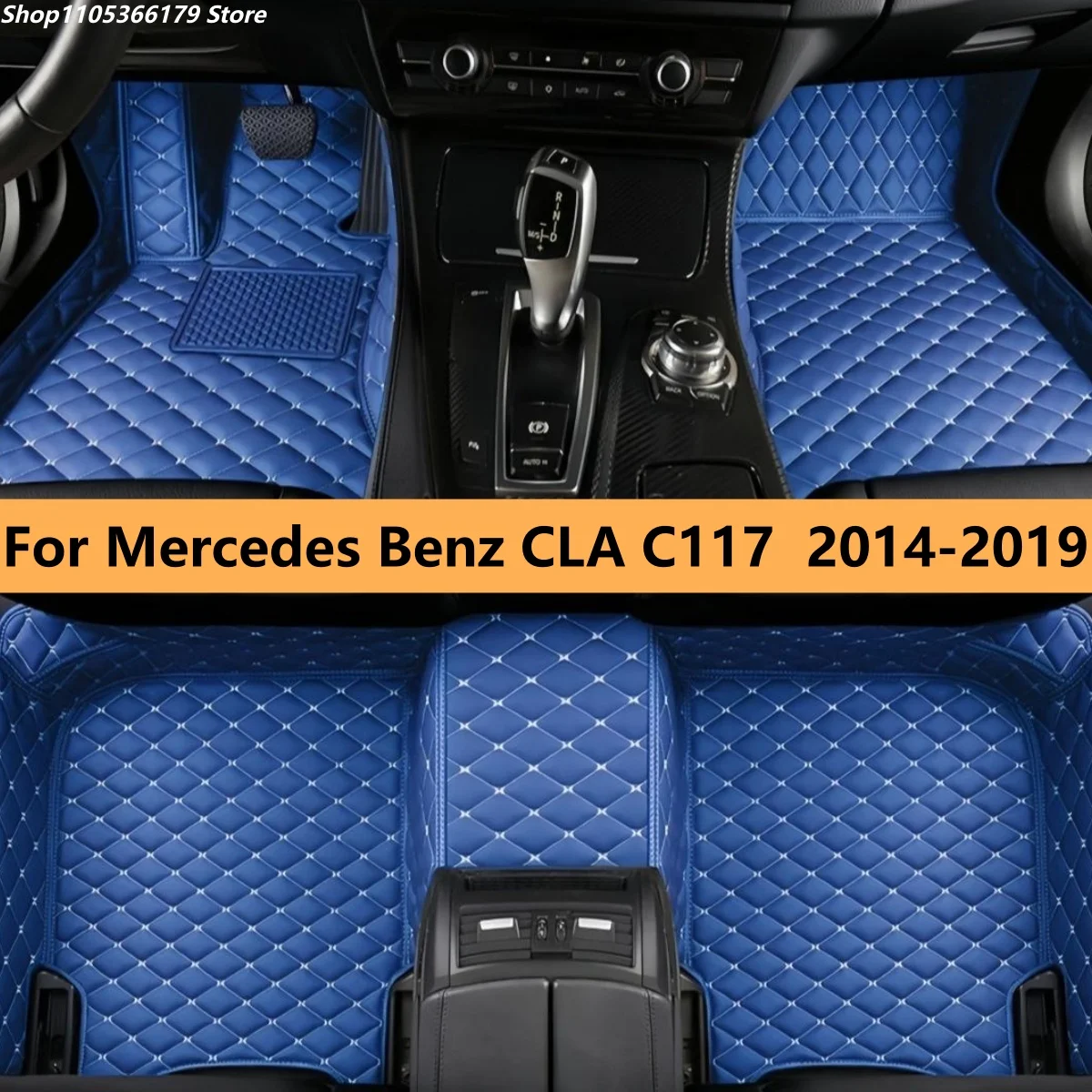 

Auto Floor Mats Fit For Mercedes Benz CLA C117 2014 2015 2016 2017 2018 2019 Auto Accessories Carpet Pads Full Set Leather Matts
