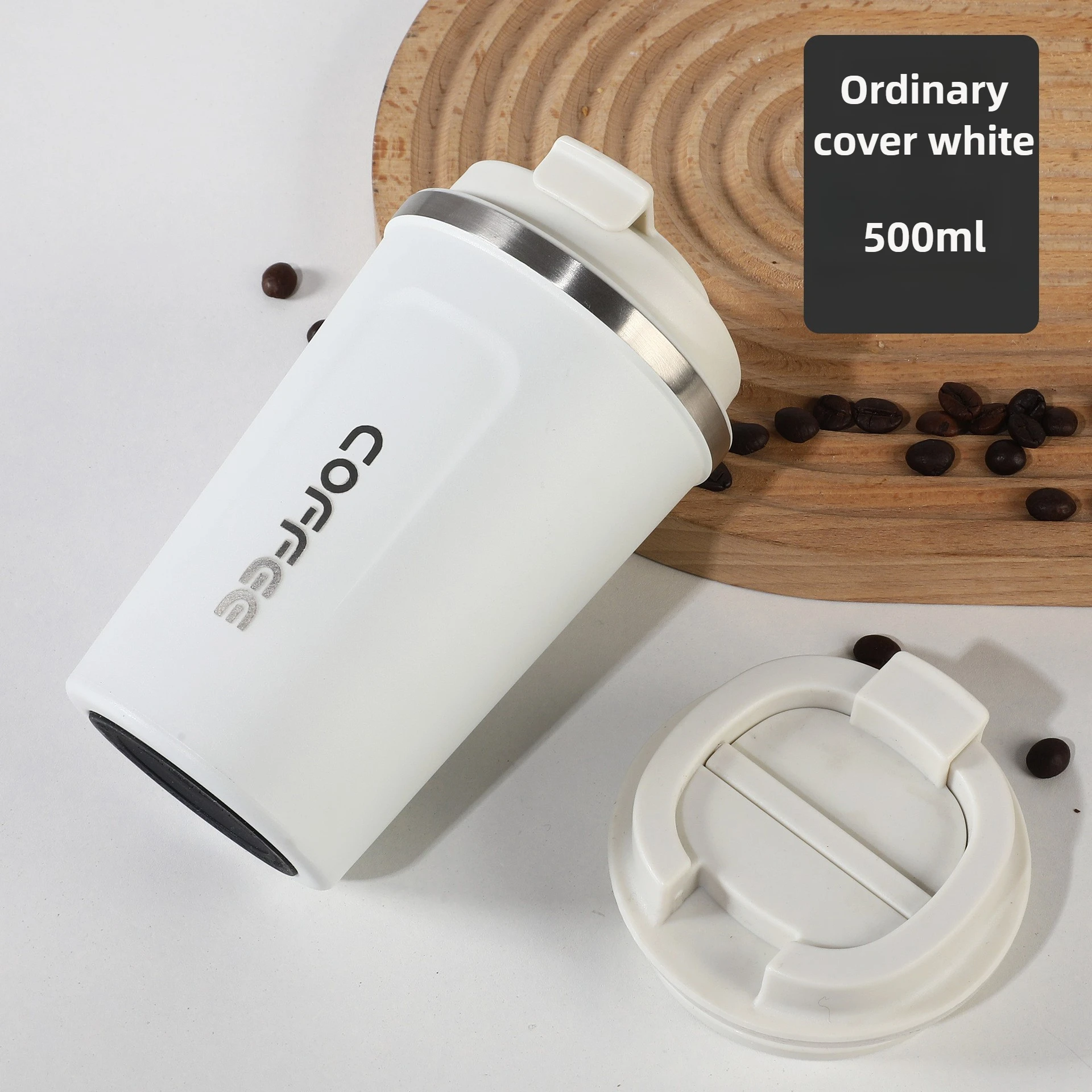 ​Coffee Thermos 510ml Stainless Steel, Vacuum Insulated  with Leakproof Lid, Keeps Hot/Cold 10H, BPA Free Bottle for Travel