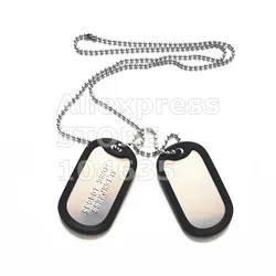 Personalized military signs nameplates pet name tags stainless steel dog tags movie custom unique brand names necklaces pendants