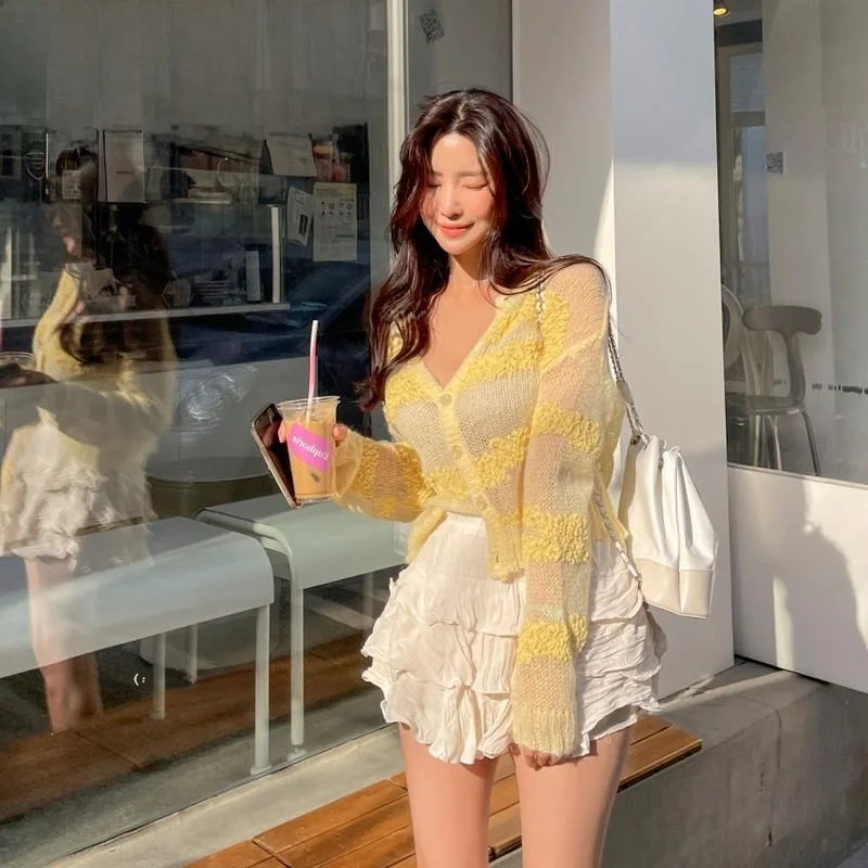 

Chic Short Skirt Soft Girl Women's Style Floating Cake Design Three Layers Anti-Light High Waist H-Shape Pure Color Skirt