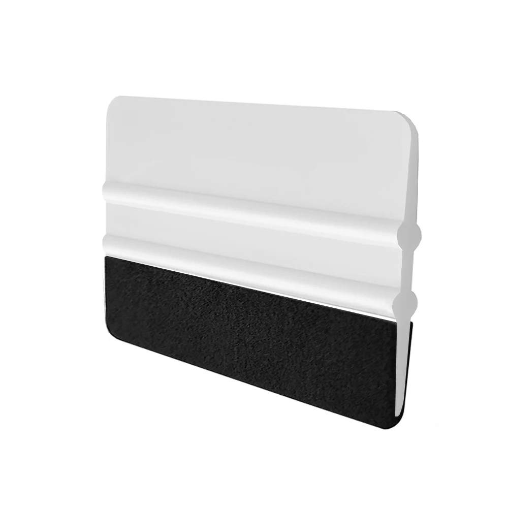

White Squeegee with Felt Edge Soft Scratch Less Scraper For Vinyl Wrap Film Car Foil Wrapping Auto Car Styling Sticker Tools A43