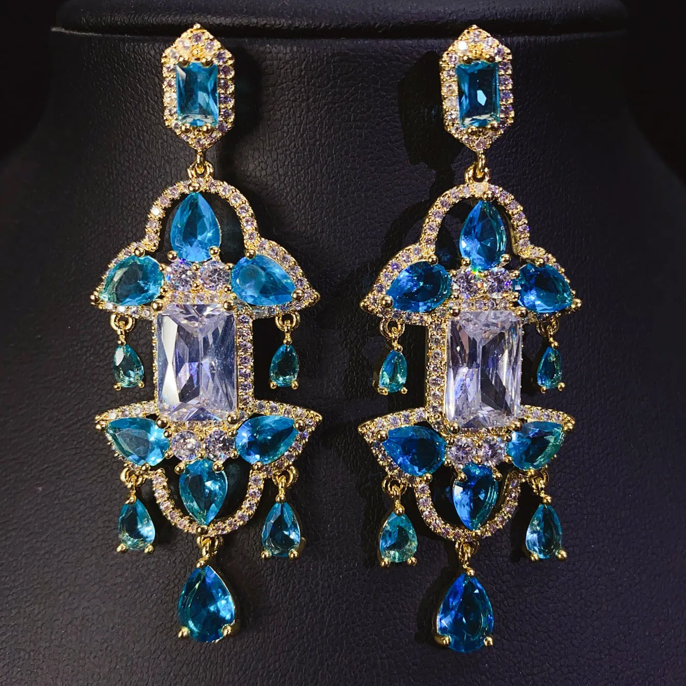 New Translucent Jewellery Earrings Tassel Drops Premium Feeling Dress Accessories Set Banquet Party Summer Prom Bridal E198