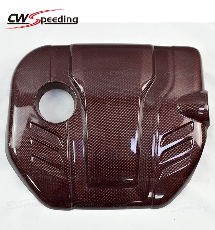 

RED CARBON FIBER ENGINE COVER COMPONENT FOR 2011 2012 2013 2014 2015 HYUNDAI VELOSTER BODY KIT
