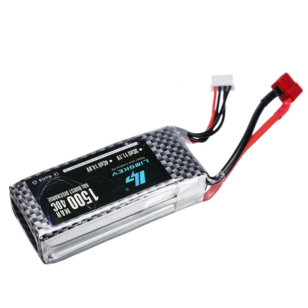 High Power 40C 11.1V 1500mAh Rechargeable Lipo Battery For RC Helicopter Toys Car Boats Drone Parts 3s 11.1v Battery 1/2PCS