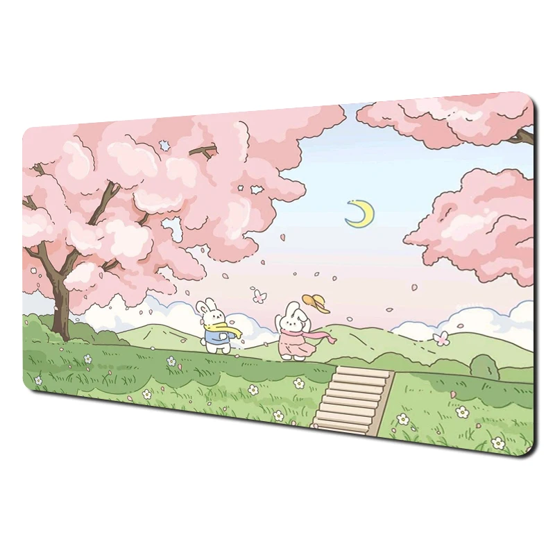 Cute Rabbit Mouse Pad Gamer Keyboard Kawaii Office Accessories Carpet Computer Mousepad Company Gamer 900x400 Table Cushion
