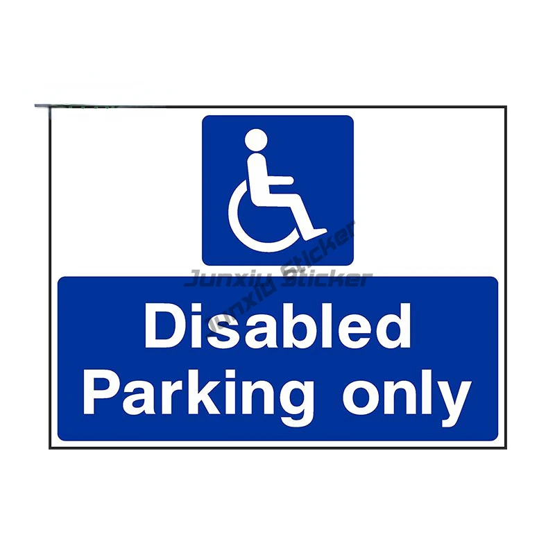 ملصقات لافتات للمعاقين ، ملصقات وشارات سيارات ، واقي باب كرسي متحرك ، نافذة جانبية ، مكان عام ، أزرق #6