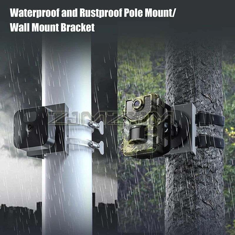 Camera Monitoring Bracket Universal Pole Mount Bracket Wall-mounted Rotated Plastic Bracket For Most Cameras Solar Panels